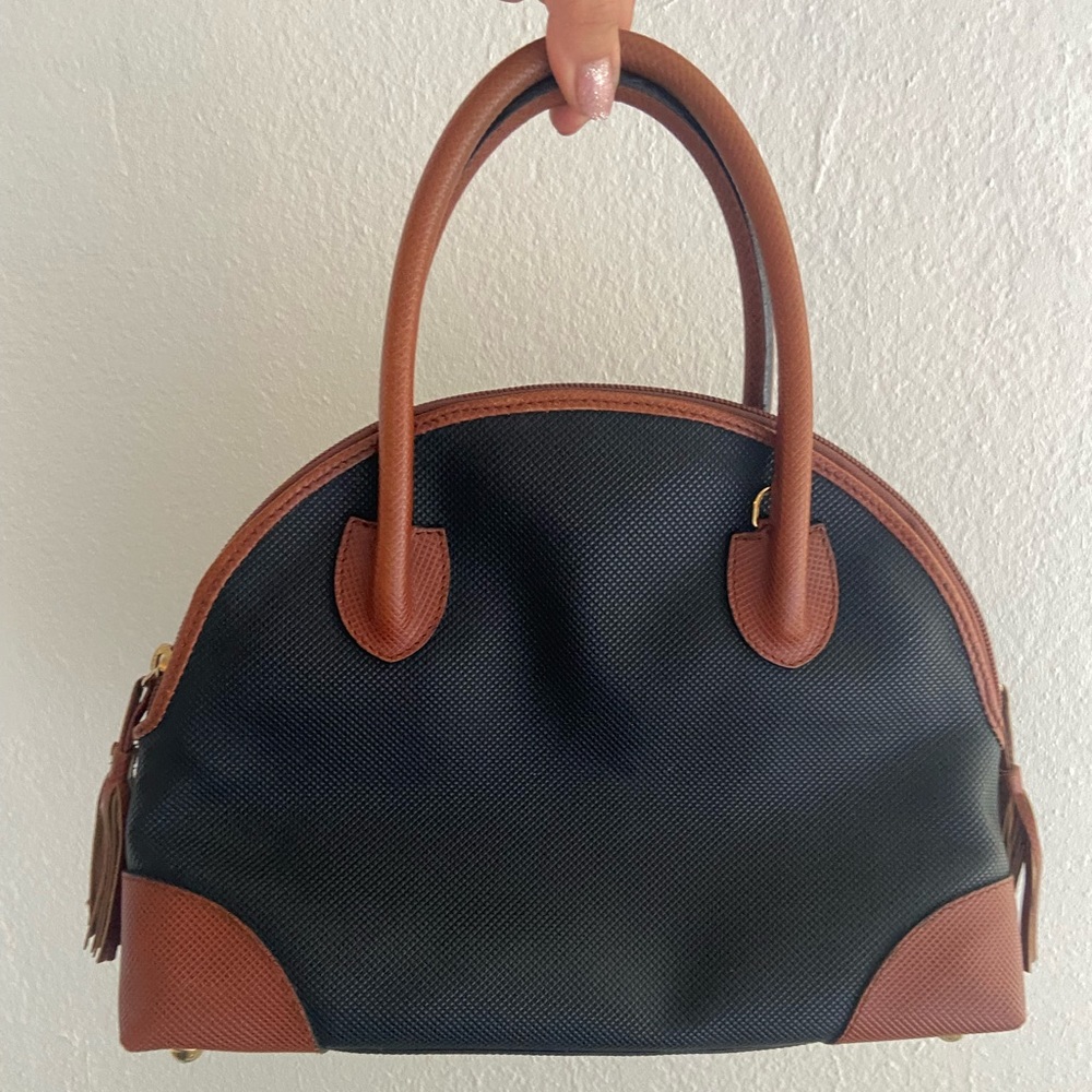Bottega Veneta Authentic Made in Italy Black & Brown Leather Handbag